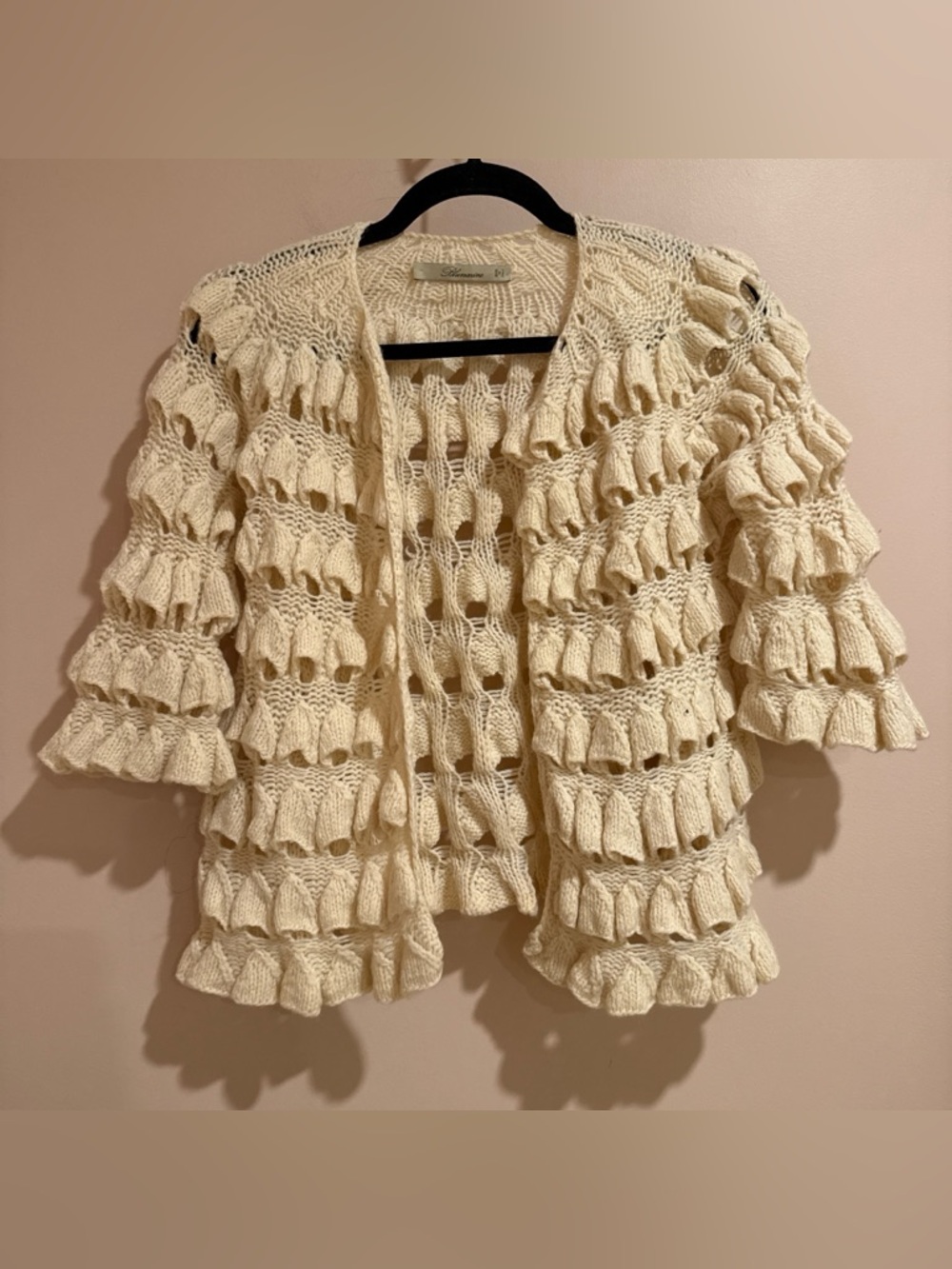 Blumarine Ruffle Knit Cardigan